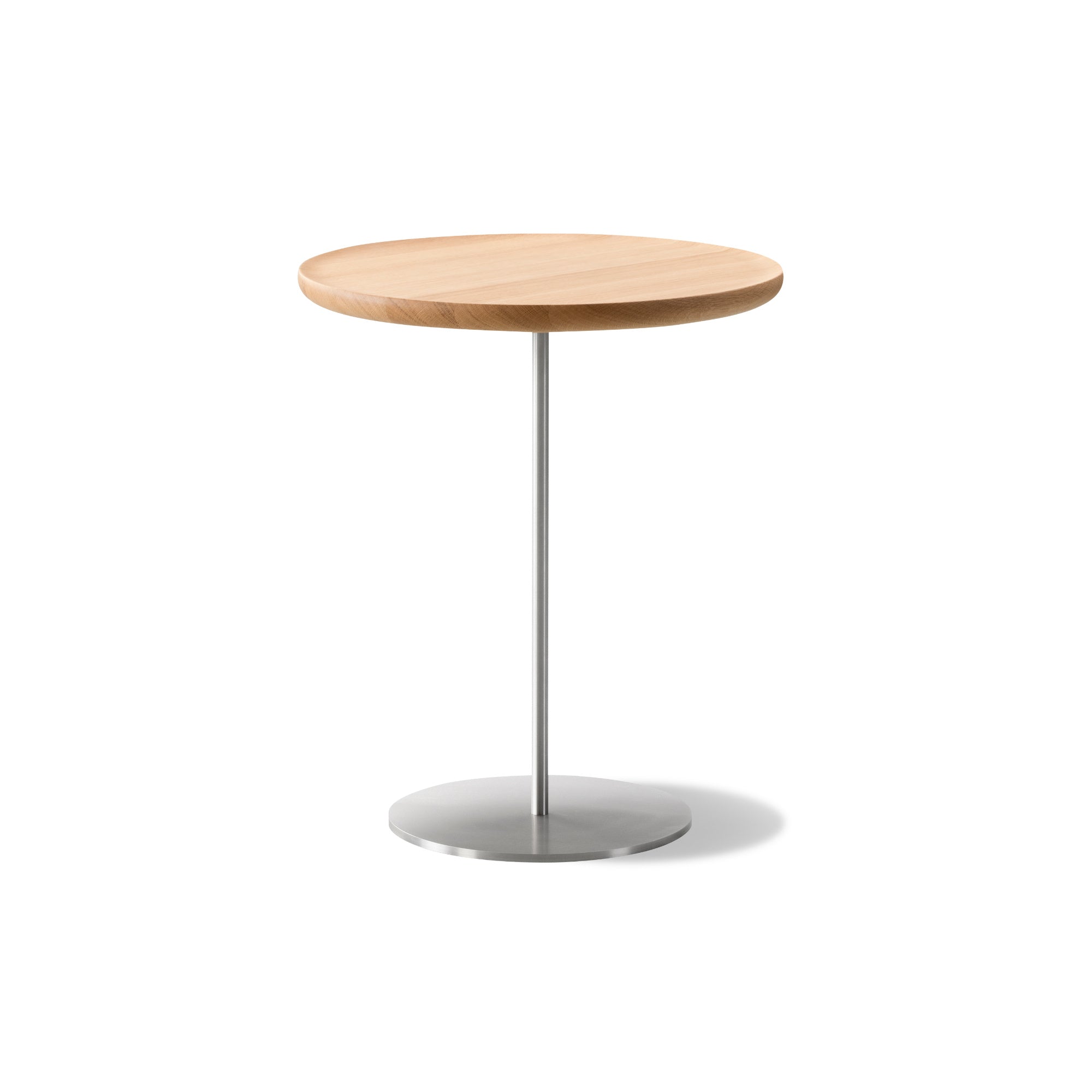 Fredericia - Pal 6755 Side Table - Brushed Steel/Oak Light Oil – Designitch