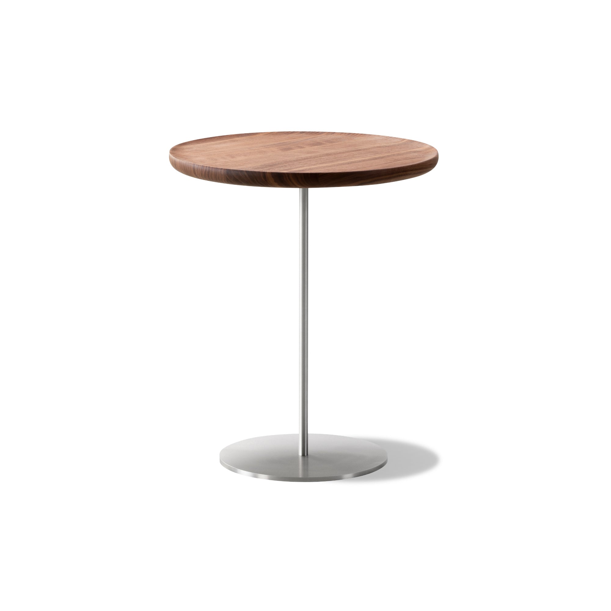 Fredericia - Pal 6755 Side Table - Brushed Steel/Walnut Lacquered ...