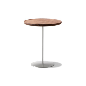 Pal 6755 Side Table - Brushed Steel/Walnut