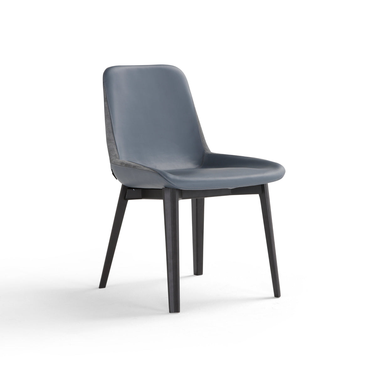 Panis Dining Chair – 51x81 / Wood (Frassino Tinto Ebano) / Leather (Donussa 01)-1