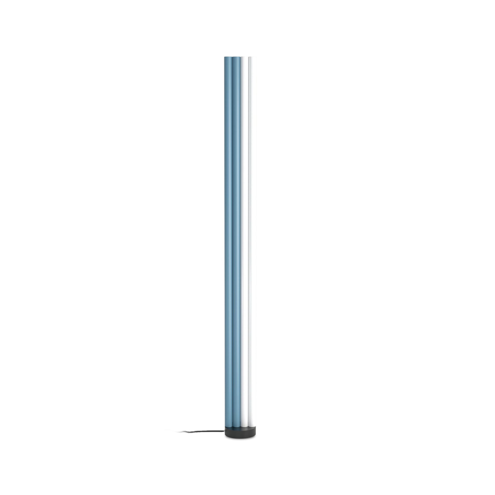 Areti - Parallel Tubes F01 Floor Lamp - Black/White/Blue – Designitch