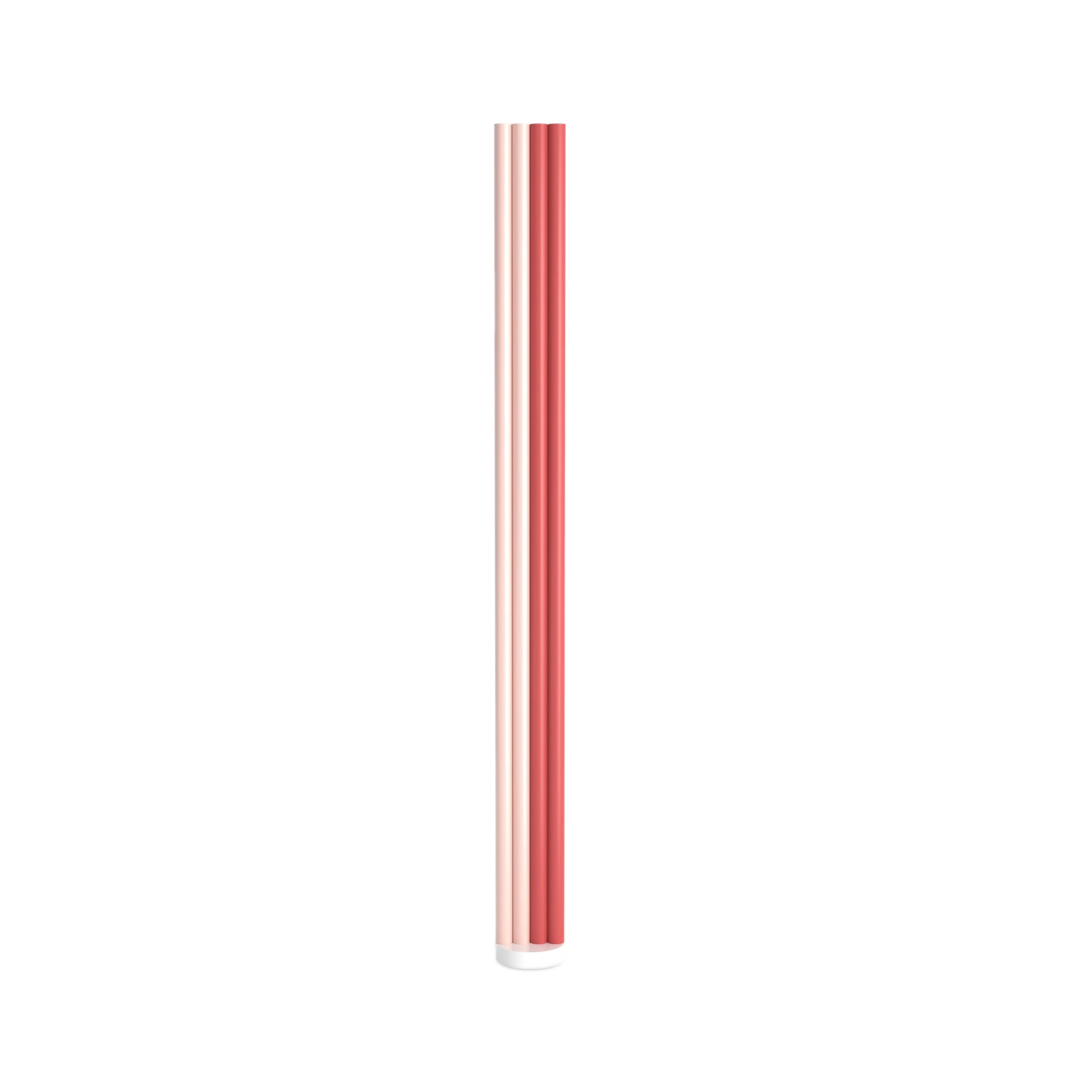 Parallel Tubes F01 Floor Lamp - White/Pink/Red