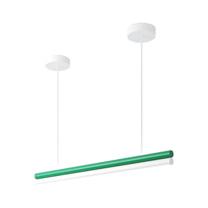 Parallel Tubes P02 Pendant Lamp - White/Intense Green