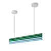 Parallel Tubes P03 Pendant Lamp - White/Intense Green/Light Blue