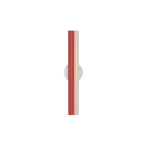 مصباح حائط على شكل أنابيب متوازية W01 - أبيض/أحمر/وردي