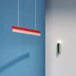 Parallel Tubes P03 Pendant Lamp - White/Red/Pink