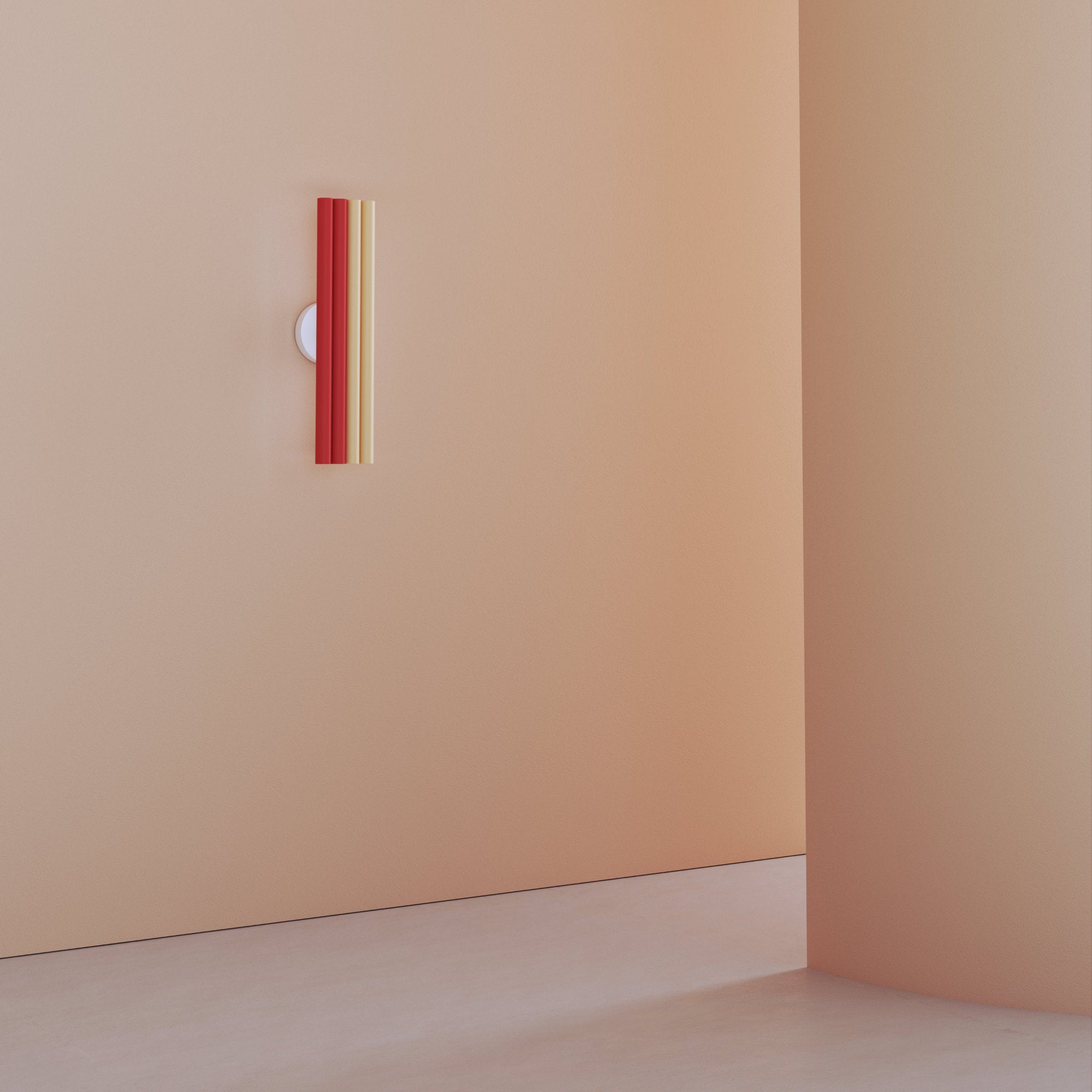 Areti - Parallel Tubes W02 Wall Lamp - Red/Sand – Designitch