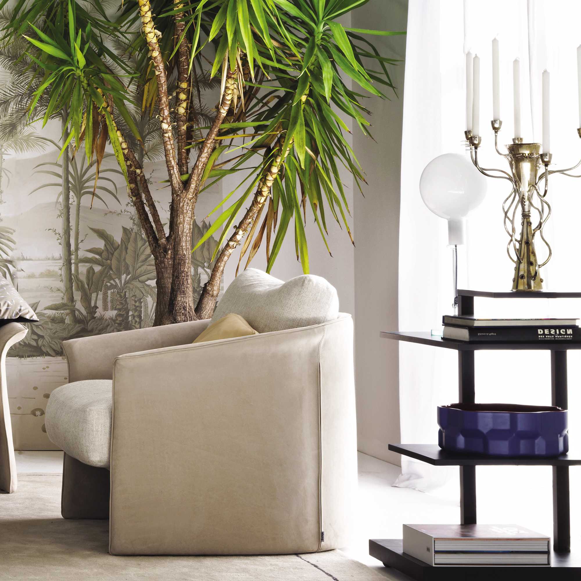 مصباح طاولة بارولا - أبيض