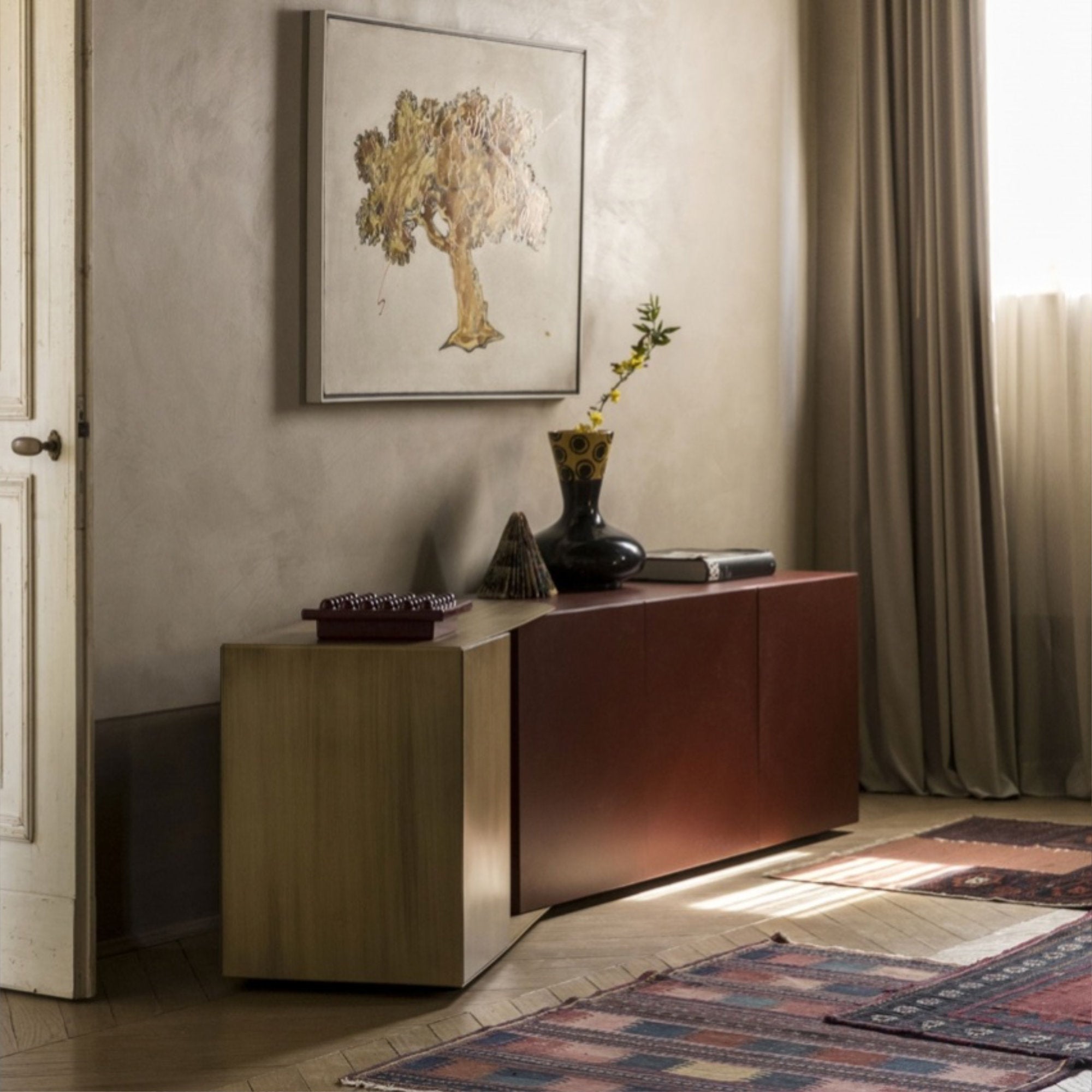 Partout Wood Sideboard - Eucalyptus/Bronze-2