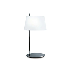 مصباح طاولة متوسط ​​الحجم باشن - كروم/أبيض