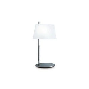 مصباح طاولة صغير باشن - كروم/أبيض