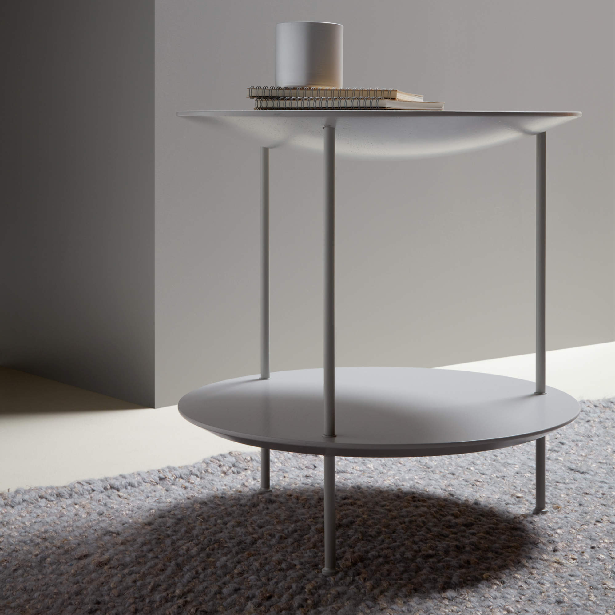 Pastille 50 Side Table - Pearl White Ral 1013/Light-5