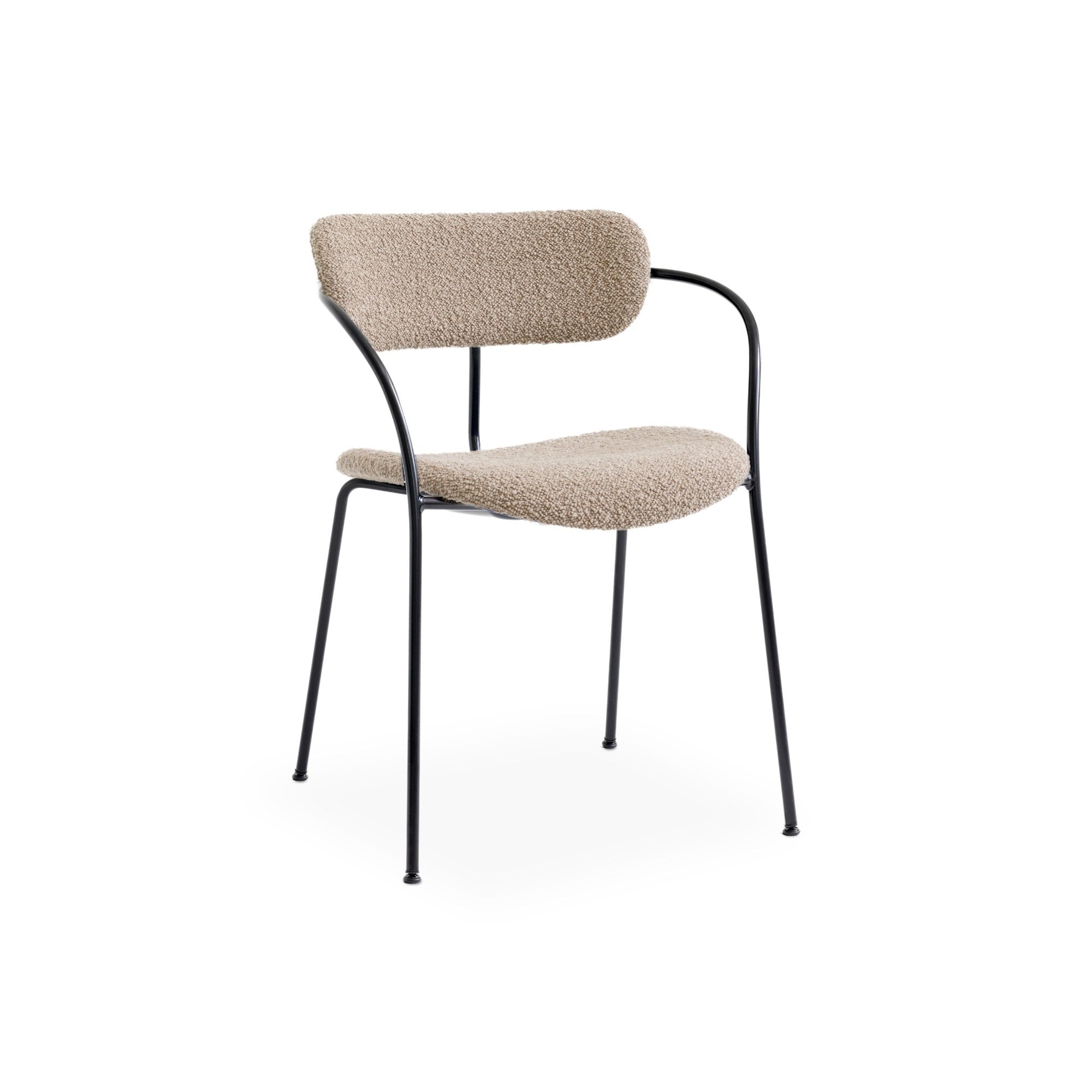 Pavilion AV13 Black Base Dining Chair - Black/Fabric 5 (Karakorum 001)