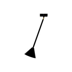 مصباح متدلي مخروطي الشكل مائل من بيريسكوب - أسود/أبيض