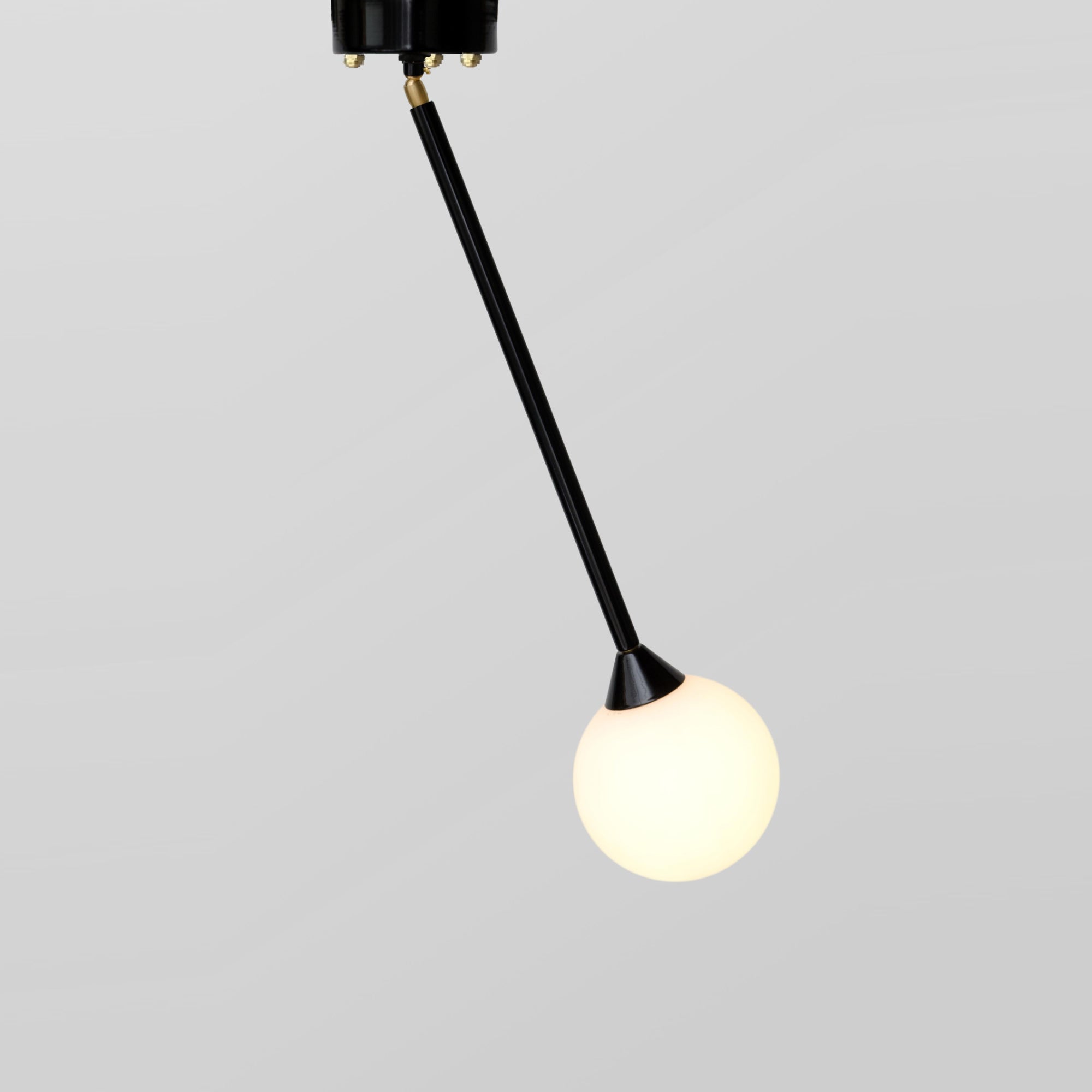 Periscope Globe Slanted Pendant Lamp - Black
