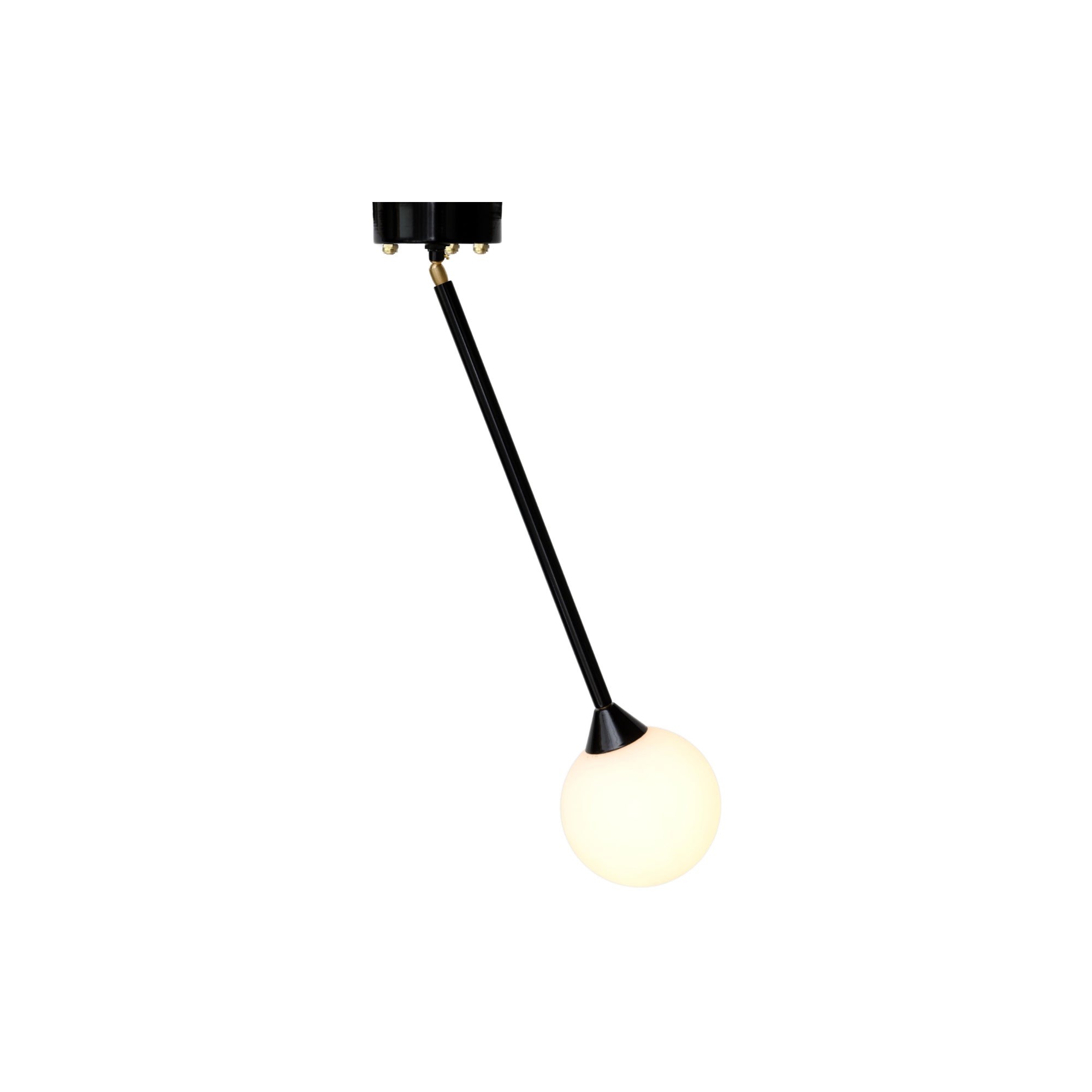 Periscope Globe Slanted Pendant Lamp - Black