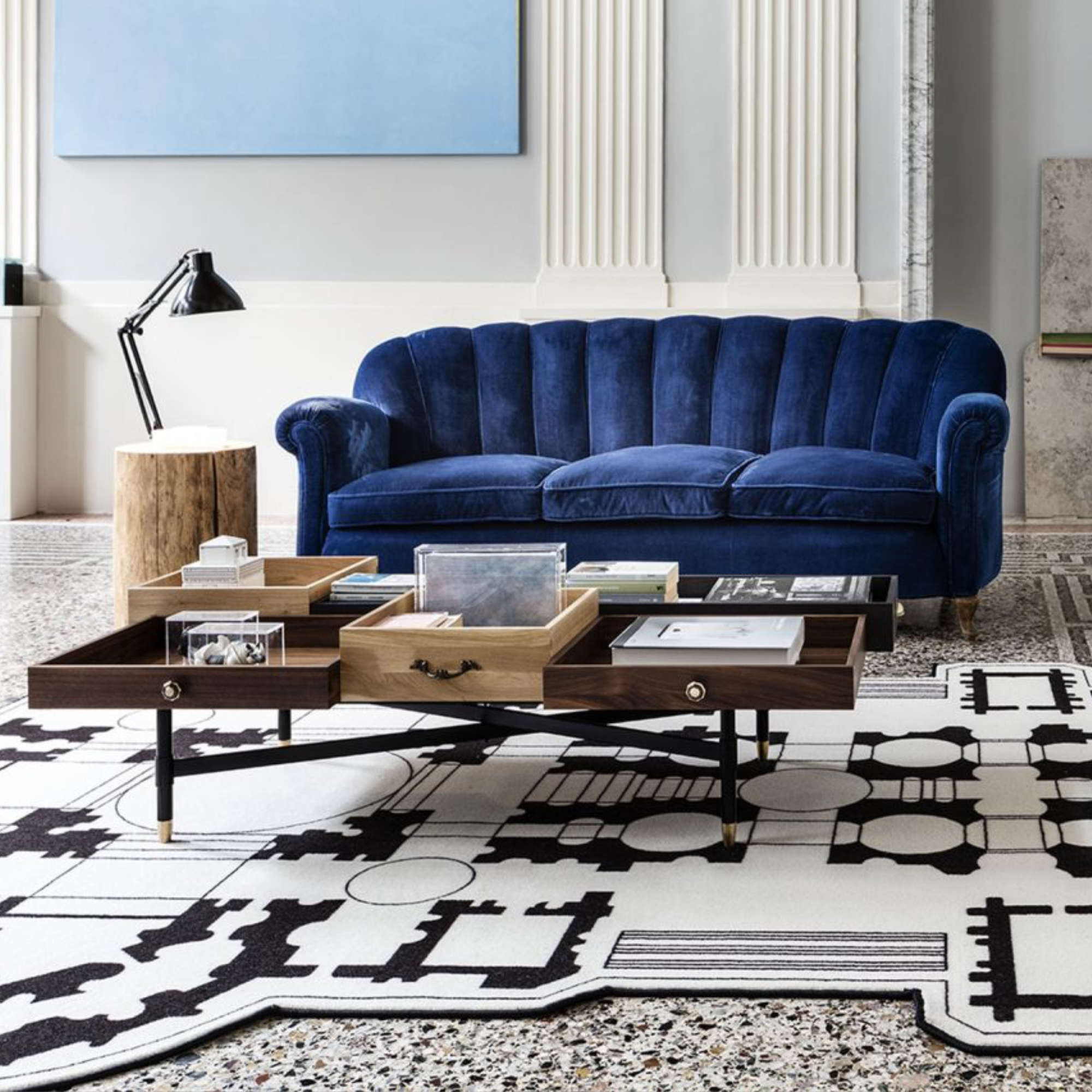 Pietro Rug - Black & White - 270 x 270