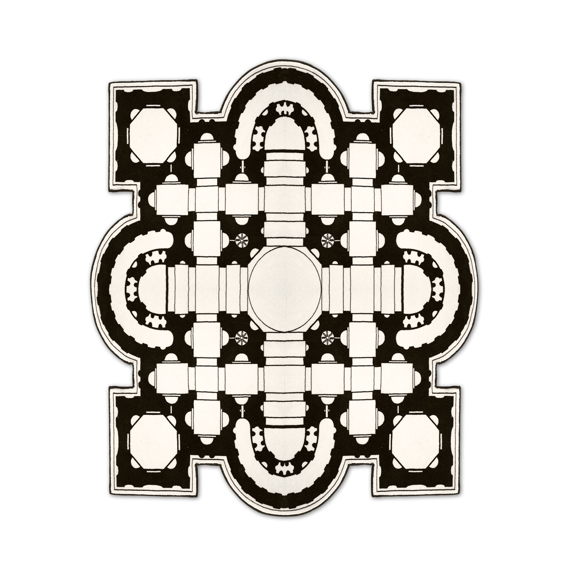 Pietro Rug - Black & White - 300 x 230