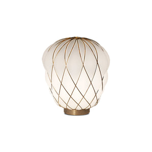 Pinecone Medium Table Lamp - White/Gold