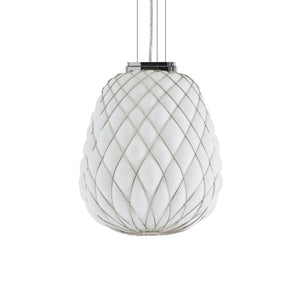 Pinecone Large Pendant Lamp - Chrome/White