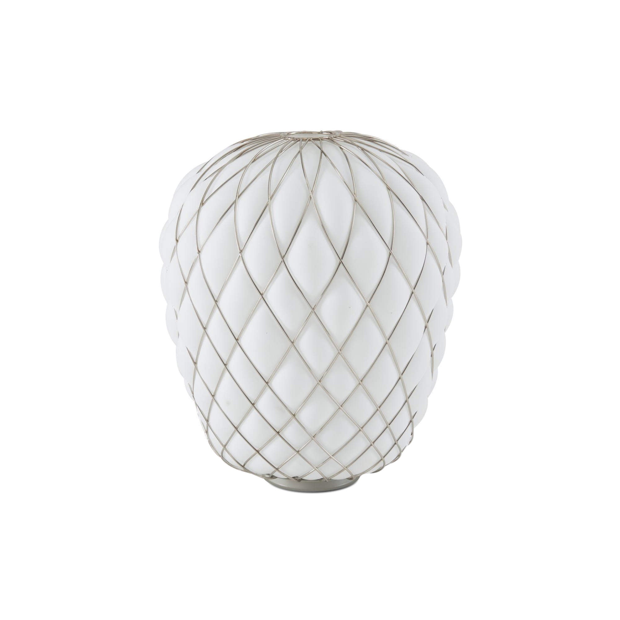 Pinecone Large Table Lamp - White/Chrome