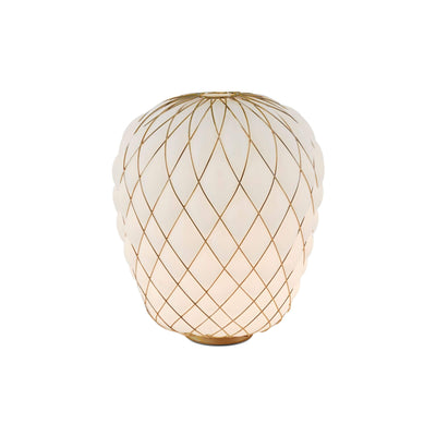 Pinecone Large Table Lamp - White/Gold