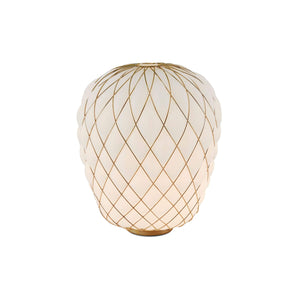 Pinecone Large Table Lamp - White/Gold