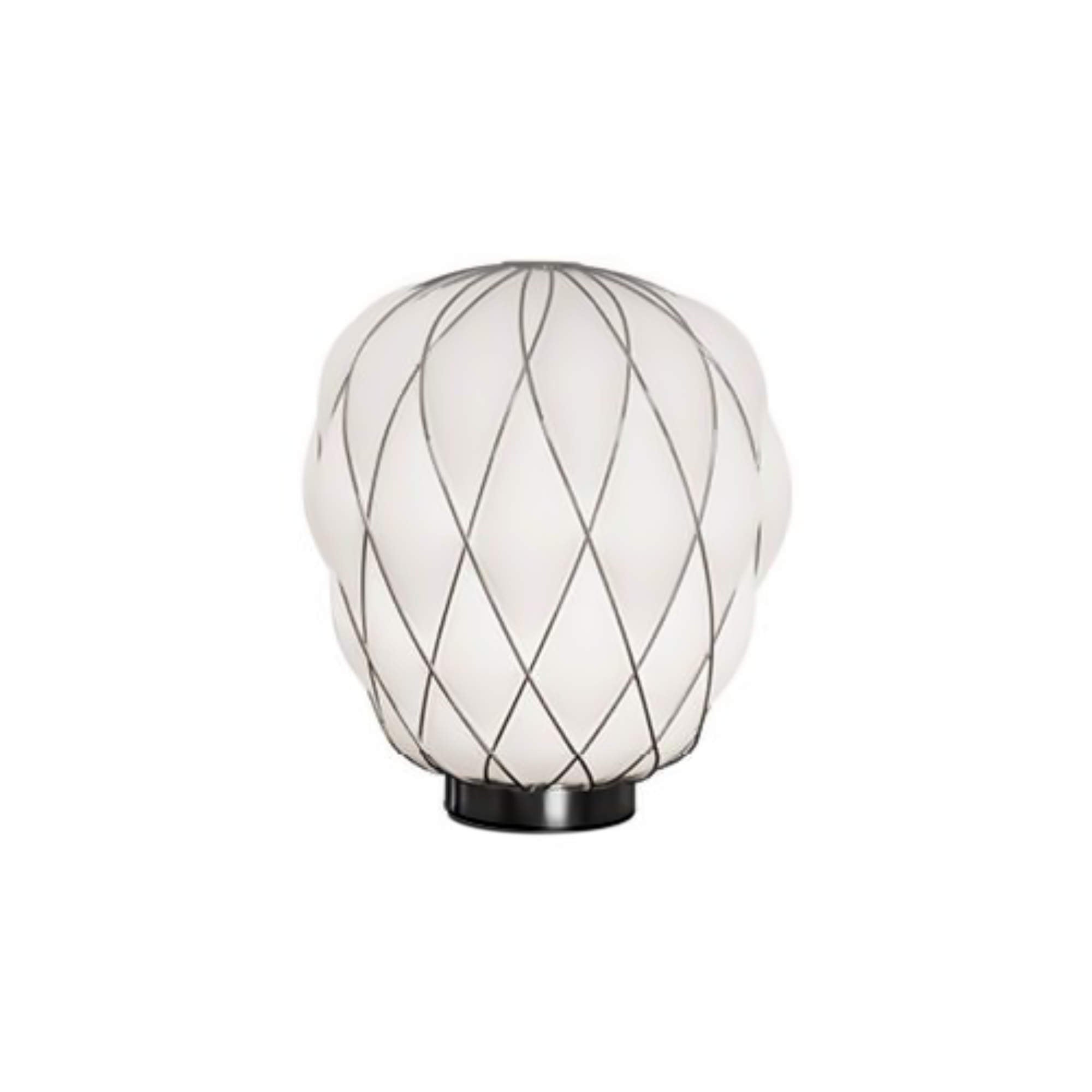 Pinecone Medium Table Lamp - White/Chrome-1