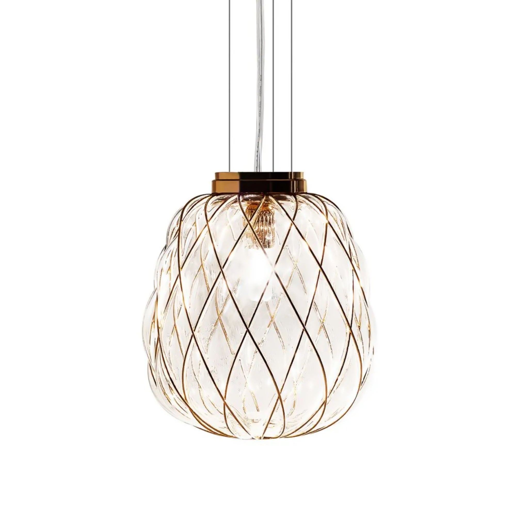 Pinecone Pendant Lamp - Gold/Clear-1