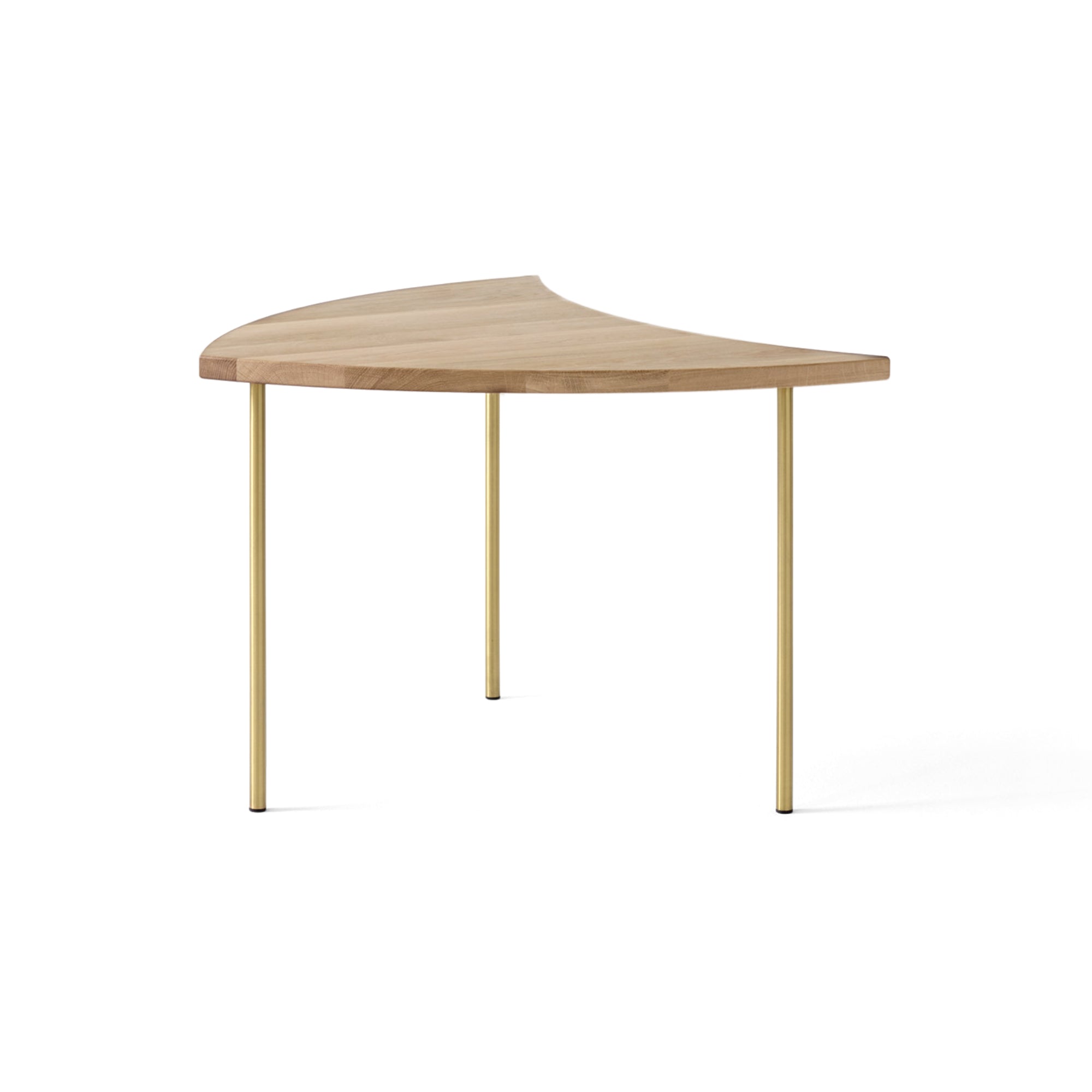 Pinwheel HM7 Side Table - Brass/Oiled Oak