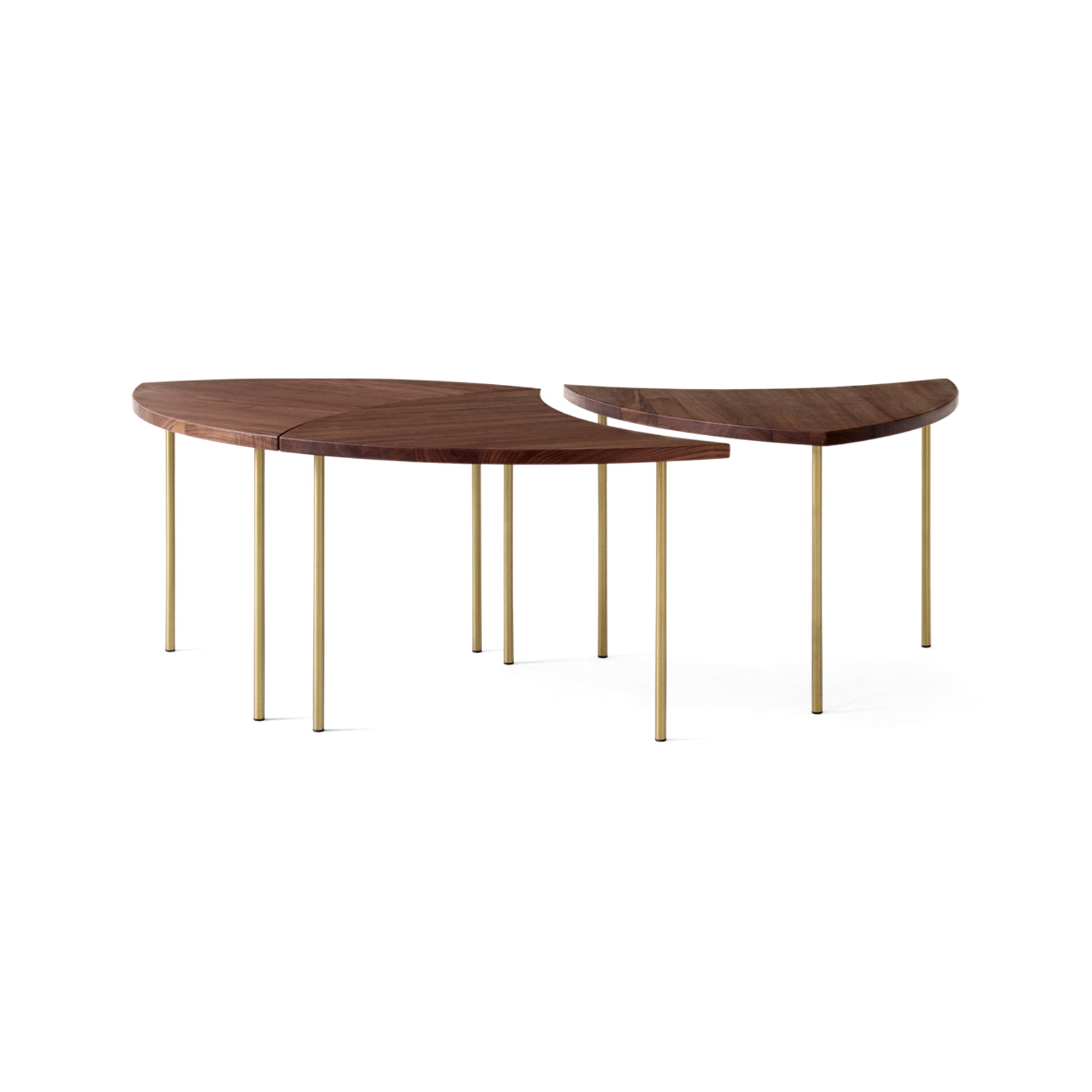 Pinwheel HM7 Side Table - Brass/Oiled Walnut-3