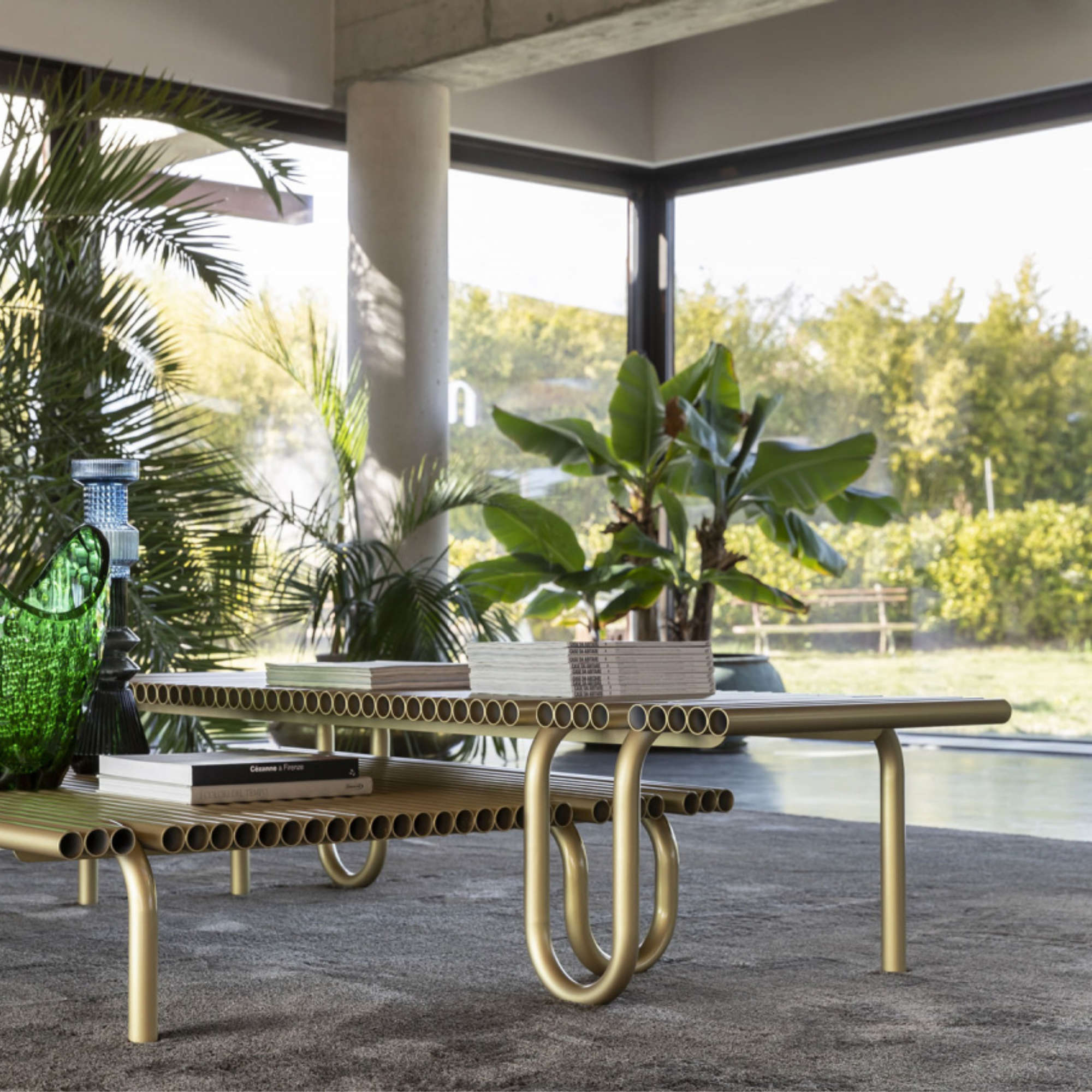 Pipelines 175 Coffee Table - Black Metal-12