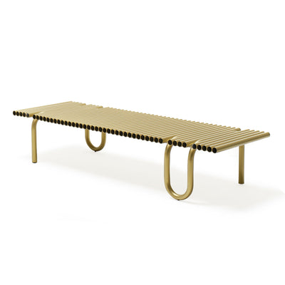 Pipelines 175 Coffee Table - Gold Metal