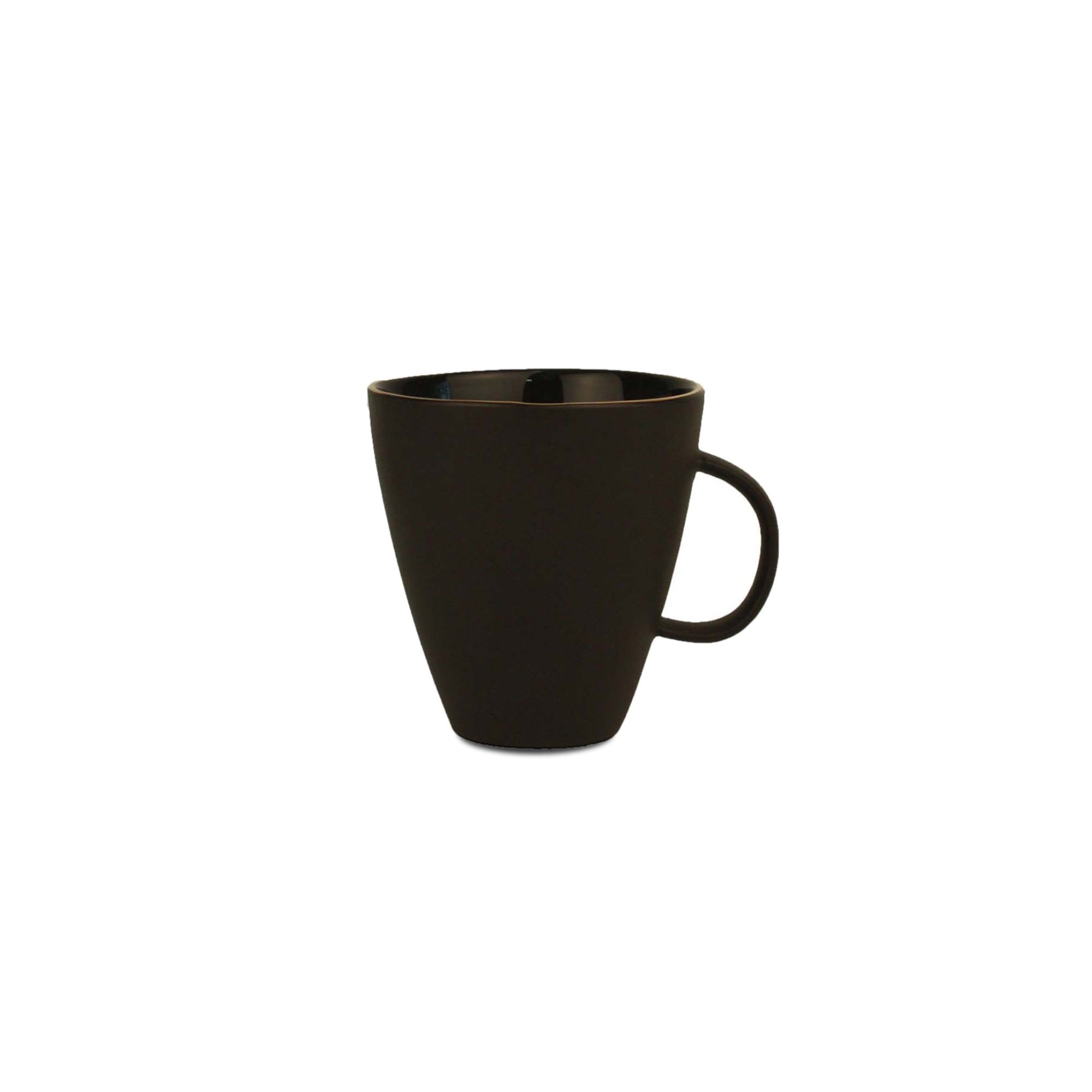 Abbesses Mug - Black - Gold Rim-1