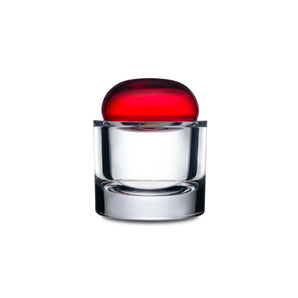 Ecrin Box - Small/Clear/Red Lid