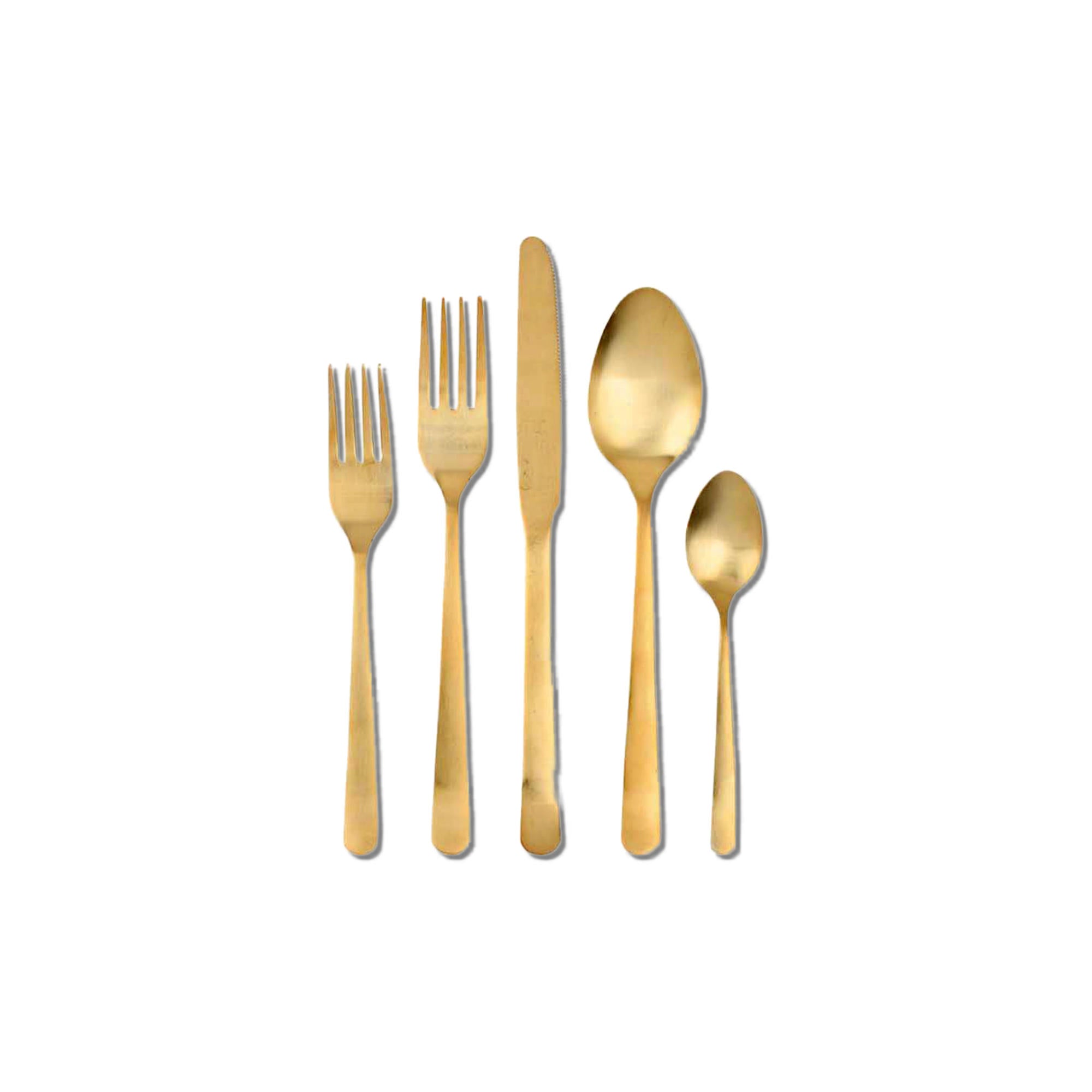 Oslo Cutlery - Matt Gold (Set 20)-1