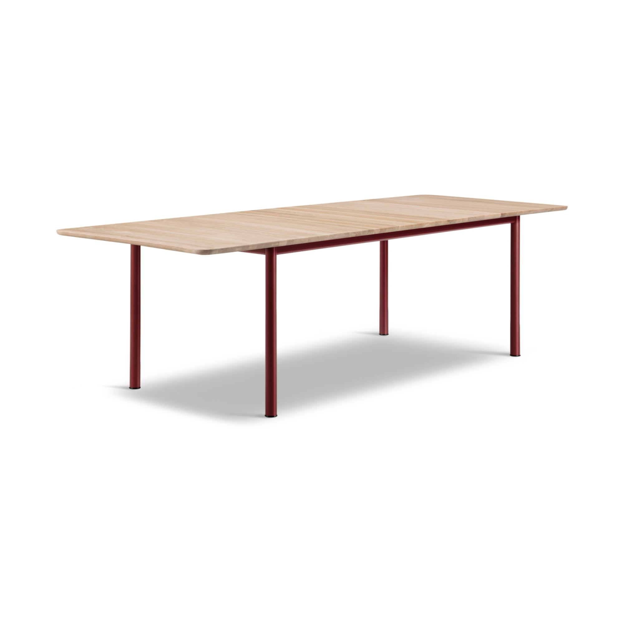Plan 6632 Extendible Dining Table - Bordeaux/Oak Light Oil-1