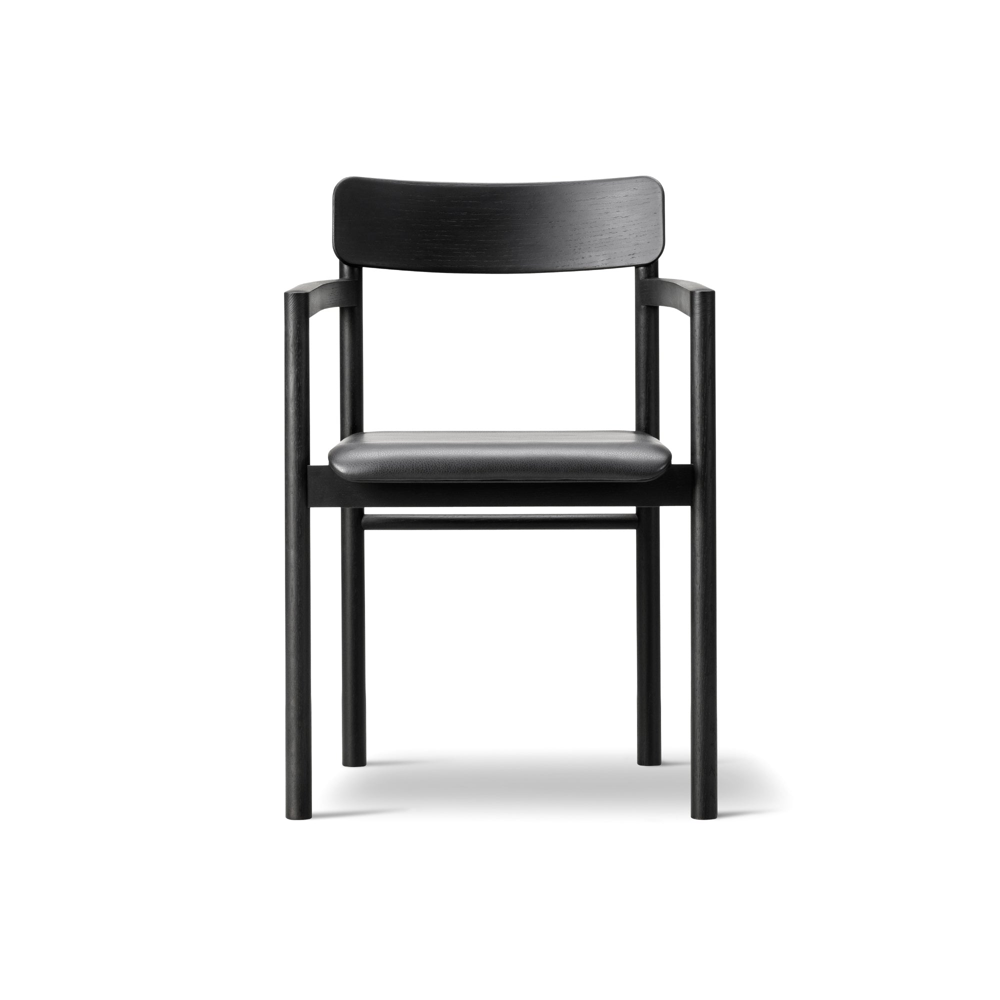 Post 3446 Armchair - Black Lacquered Oak/Leather 2 (Primo 88)-3