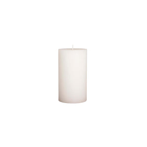Rustic Pillar Unscented Candle - Pure White - Medium (18cm)