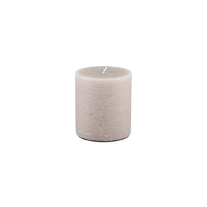 Rustic Pillar Unscented Candle - Linen - Small (11cm)