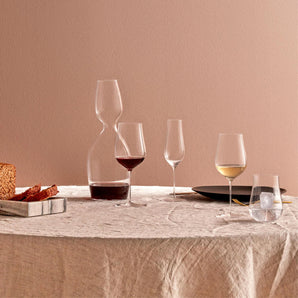 إناء النبيذ الأحمر أو الأبيض - شفاف