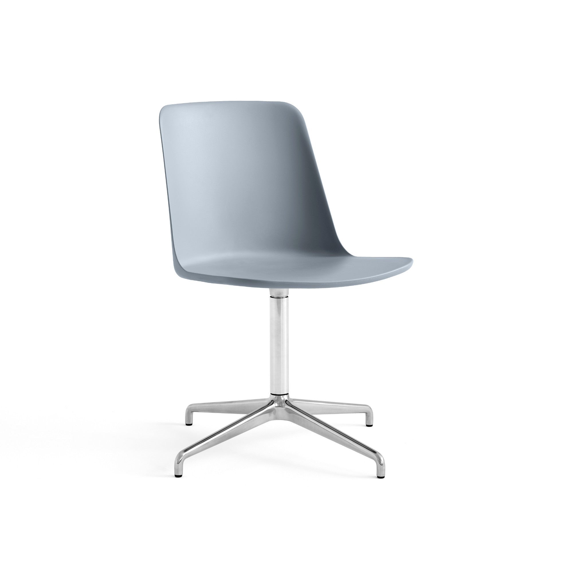 Rely HW11 Chair - Polished Aluminium/Light Blue-1