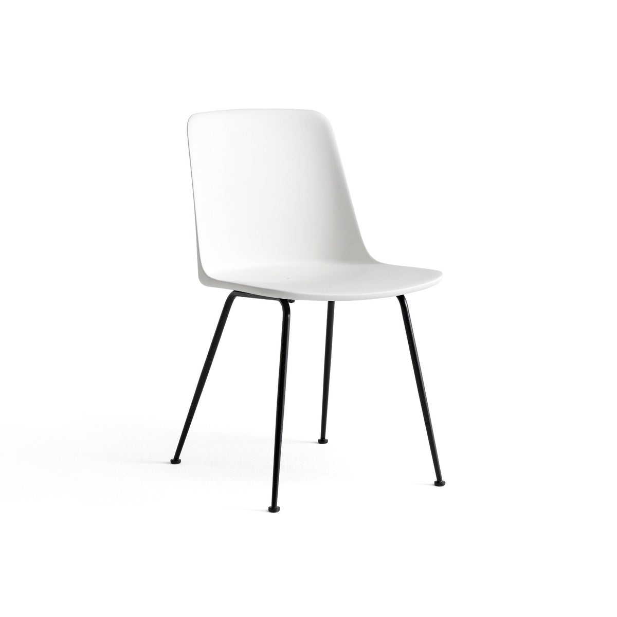 Rely Dining Chair – 47x82 / Steel (Black) / Polypropylene (White)-1