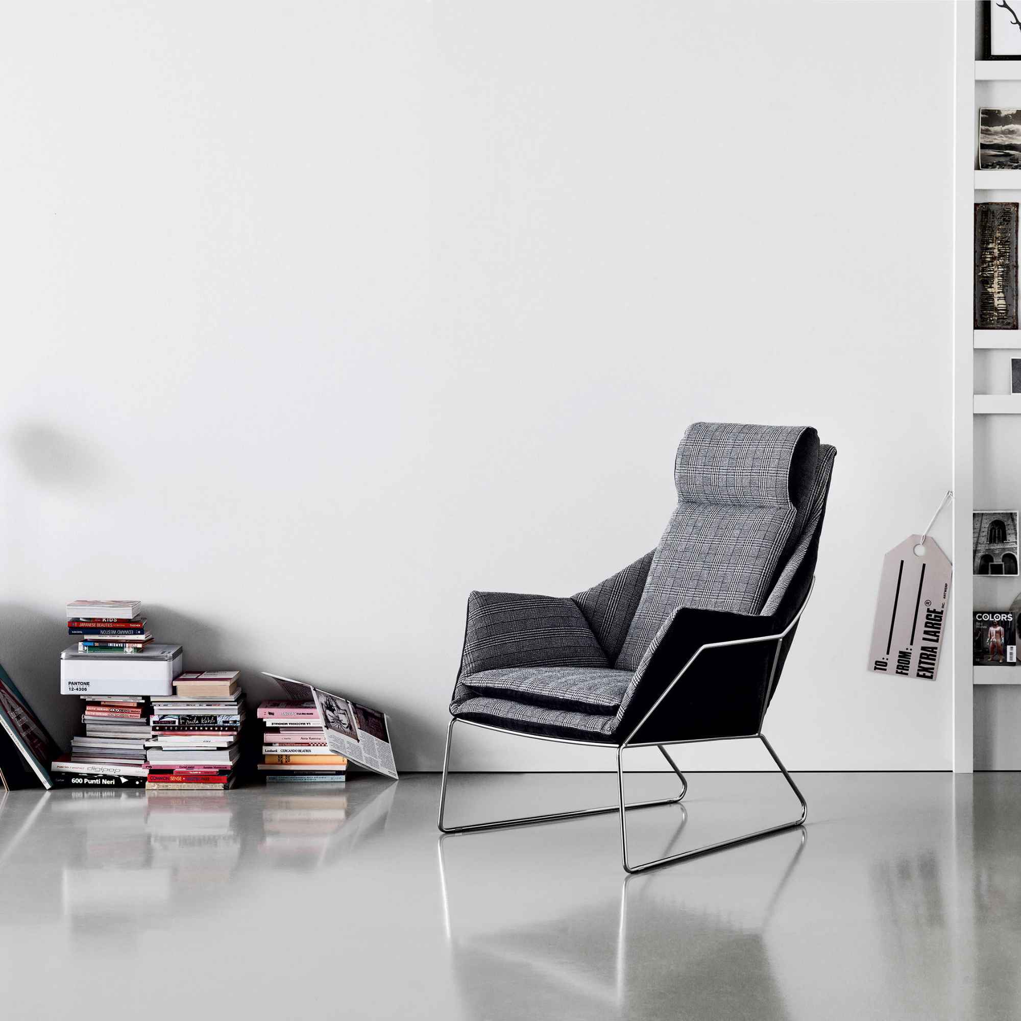 New York Bergere 2151 Armchair - Black / Fabric Top (Lario 29) / Extra (X313 12)
