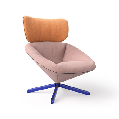 Tortuga Armchair – 86x109 / Wood (Blue Ash) / Fabric 8 (Febrik - Oil)/Fabric 9 (Febrik - Ginger)