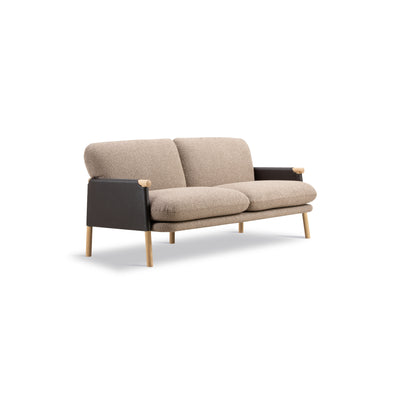 Savannah 8802  Sofa - Oak/Leather 4 (Organic 906)/Fabric 4 (Elle 02)