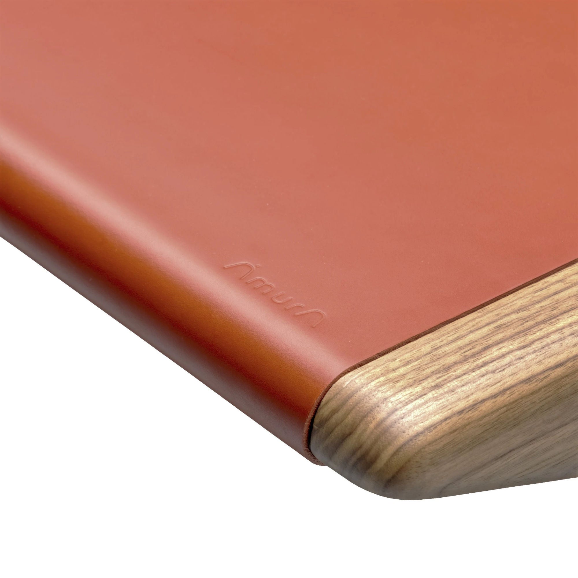 Scriba T490 Desk - Walnut/Cuoio 01-6