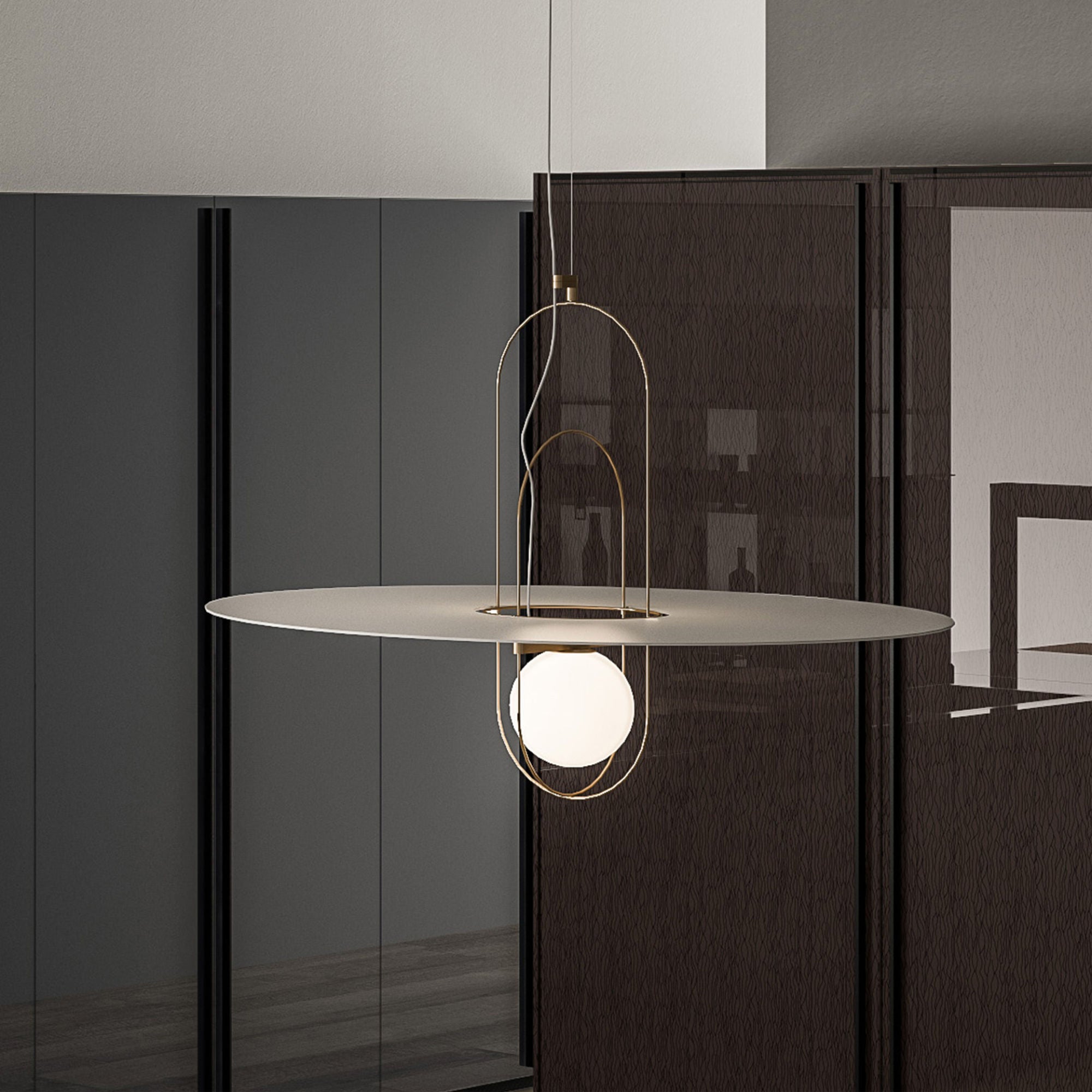 Setareh Metal Large Pendant Lamp -Gold/White-3
