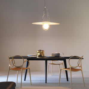 Setareh Glass Medium Pendant Lamp - Black/White