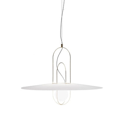 Setareh Glass Large Pendant Lamp -Gold/White